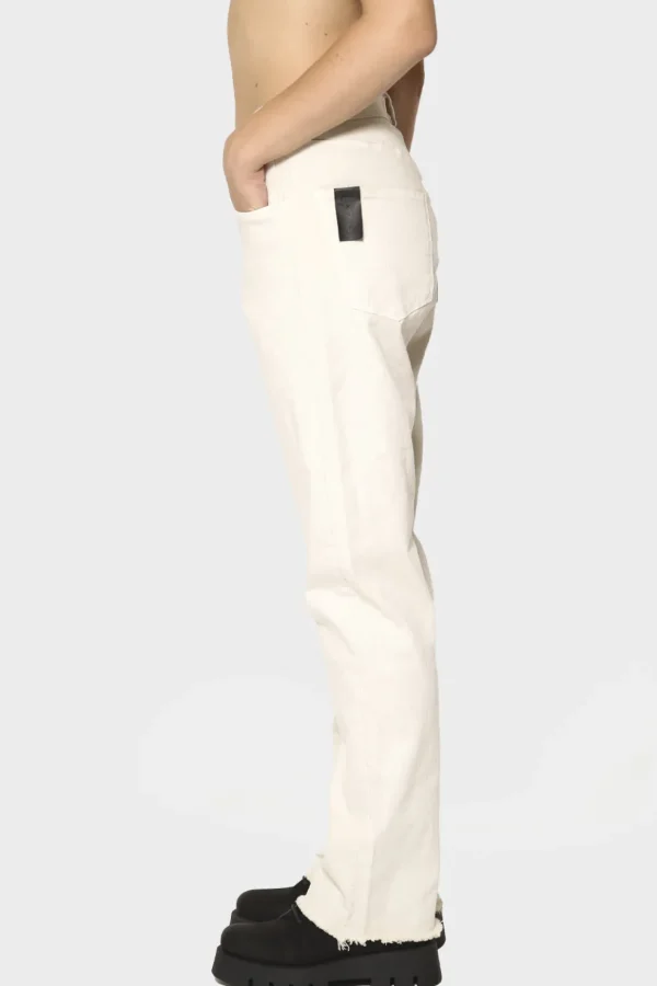 Pantalone Serie Numerica slim panna SN876